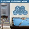 Onemacc Pool Stick Holder Wall Mount, Solid Wood Billiards Cue Rack for 7 Sticks, Claw Wall Mount for Billiards Decor, Accessories, Black view 2
