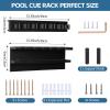 Onemacc Pool Stick Holder Wall Mount, Solid Wood Billiards Cue Rack for 7 Sticks, Claw Wall Mount for Billiards Decor, Accessories, Black view 4