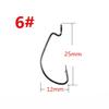 DHAEY SeroNi 50pcs Soft Worm Lure Fishing Hook Carbon Steel Wide Crank Fishhook(6) view 2