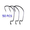 DHAEY SeroNi 50pcs Soft Worm Lure Fishing Hook Carbon Steel Wide Crank Fishhook(6) view 3