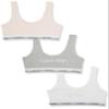 Calvin Klein Kids Girls' Modern Cotton Bralette 3-Pack, Classic White/Crystal Pink/Heather Grey, Small view 1