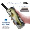 ZISHAK Bass Fishing Wave Superfine Fiber Towel with Carabiner,Quick Drying Portable,Be Suitable for Beach,Pool,Hiking view 2