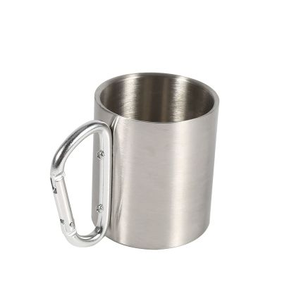 Camping Mug, Stainless Steel Mug Travel Camping Hiking Outdoor Sports Water Cups with Handle, for Camping Hiking Backpacking Picnic