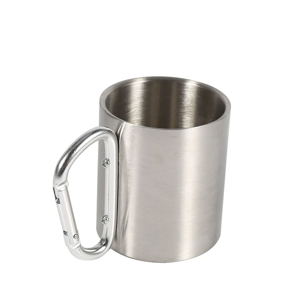 Camping Mug, Stainless Steel Mug Travel Camping Hiking Outdoor Sports Water Cups with Handle, for Camping Hiking Backpacking Picnic