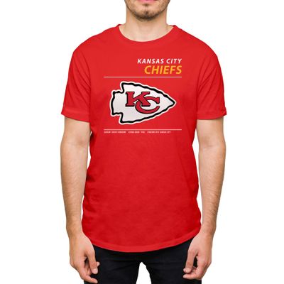 Hybrid Sports NFL - Kansas City Chiefs - Logo and Stats - Men's and Women's Short Sleeve T-Shirt - Size Small - Kansas City Chiefs - Red