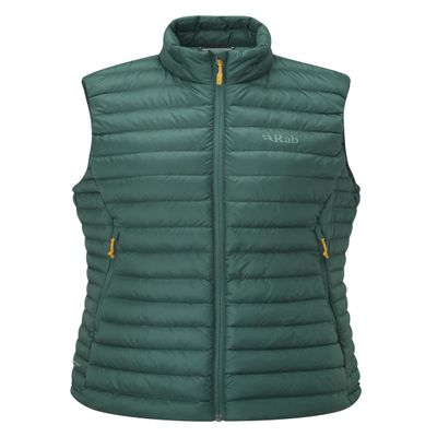 Rab Women's Microlight Down Insulated Lightweight Vest for Hiking & Skiing - Green Slate - X-Large