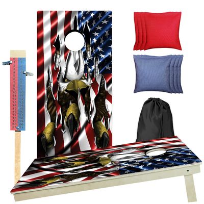 CornholeGamesUSA Professional Cornhole Set with Bags - Regulation Size Corn Hole Boards Game for Adults - Includes Score Tower and Carry Bag