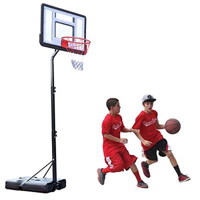 Basketball Hoop with 7ft - 8.5ft Height Adjustable, Portable Basketball Hoop Outdoor Portable Basketball Hoop Goal System in Backyard/Driveway/Indoor
