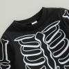 JeuaPho Baby Boy Halloween Outfits Pumpkin Pie Print Long Sleeve Sweatshirt and Pant for Toddler 2 Piece Fall Clothes Set (21 Black, 0-6 Months) view 4