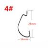 DHAEY SeroNi 50pcs Soft Worm Lure Fishing Hook Carbon Steel Wide Crank Fishhook(4) view 2