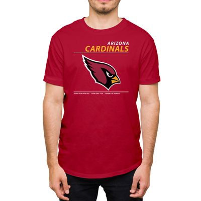 Hybrid Sports NFL - Arizona Cardinals - Logo and Stats - Men's and Women's Short Sleeve T-Shirt - Size Large - Arizona Cardinals - Cardinal Red