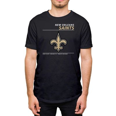 Hybrid Sports NFL - New Orleans Saints - Logo and Stats - Men's and Women's Short Sleeve T-Shirt - Size 2 X-Large - New Orleans Saints - Black