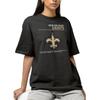 Hybrid Sports NFL - New Orleans Saints - Logo and Stats - Men's and Women's Short Sleeve T-Shirt - Size 2 X-Large - New Orleans Saints - Black view 2