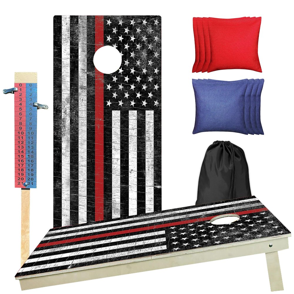 CornholeGamesUSA Professional Cornhole Set with Bags - Regulation Size Corn Hole Boards Game for Adults - Includes Score Tower and Carry Bag