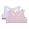 Calvin Klein Kids Girls' Modern Cotton Racerback Bralette 2-Pack, Crystal Pink/White, Medium view 1