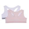 Calvin Klein Kids Girls' Modern Cotton Racerback Bralette 2-Pack, Crystal Pink/White, Medium view 2