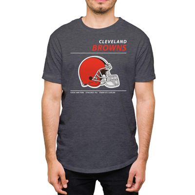 Hybrid Sports NFL - Cleveland Browns - Logo and Stats - Men's and Women's Short Sleeve T-Shirt - Size Large - Cleveland Browns - Heather Charcoal