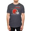 Hybrid Sports NFL - Cleveland Browns - Logo and Stats - Men's and Women's Short Sleeve T-Shirt - Size Large - Cleveland Browns - Heather Charcoal view 1