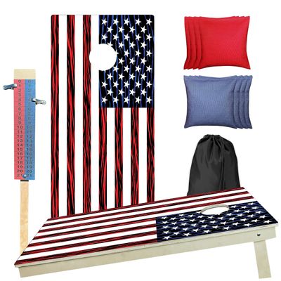 CornholeGamesUSA Professional Cornhole Set with Bags - Regulation Size Corn Hole Boards - Bean Bag Toss Game for Adults - Includes Score Tower and Carry Bag