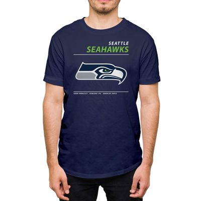 Hybrid Sports NFL - Seattle Seahawks - Logo and Stats - Men's and Women's Short Sleeve T-Shirt - Size 3 X-Large - Seattle Seahawks - Navy