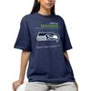 Hybrid Sports NFL - Seattle Seahawks - Logo and Stats - Men's and Women's Short Sleeve T-Shirt - Size 3 X-Large - Seattle Seahawks - Navy view 2
