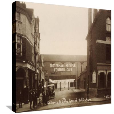 ART.COM Canvas Wall Art Prints Entrance to Tottenham Hotspur Football Ground, C. 1906, Sports Decor, 24" x 16"