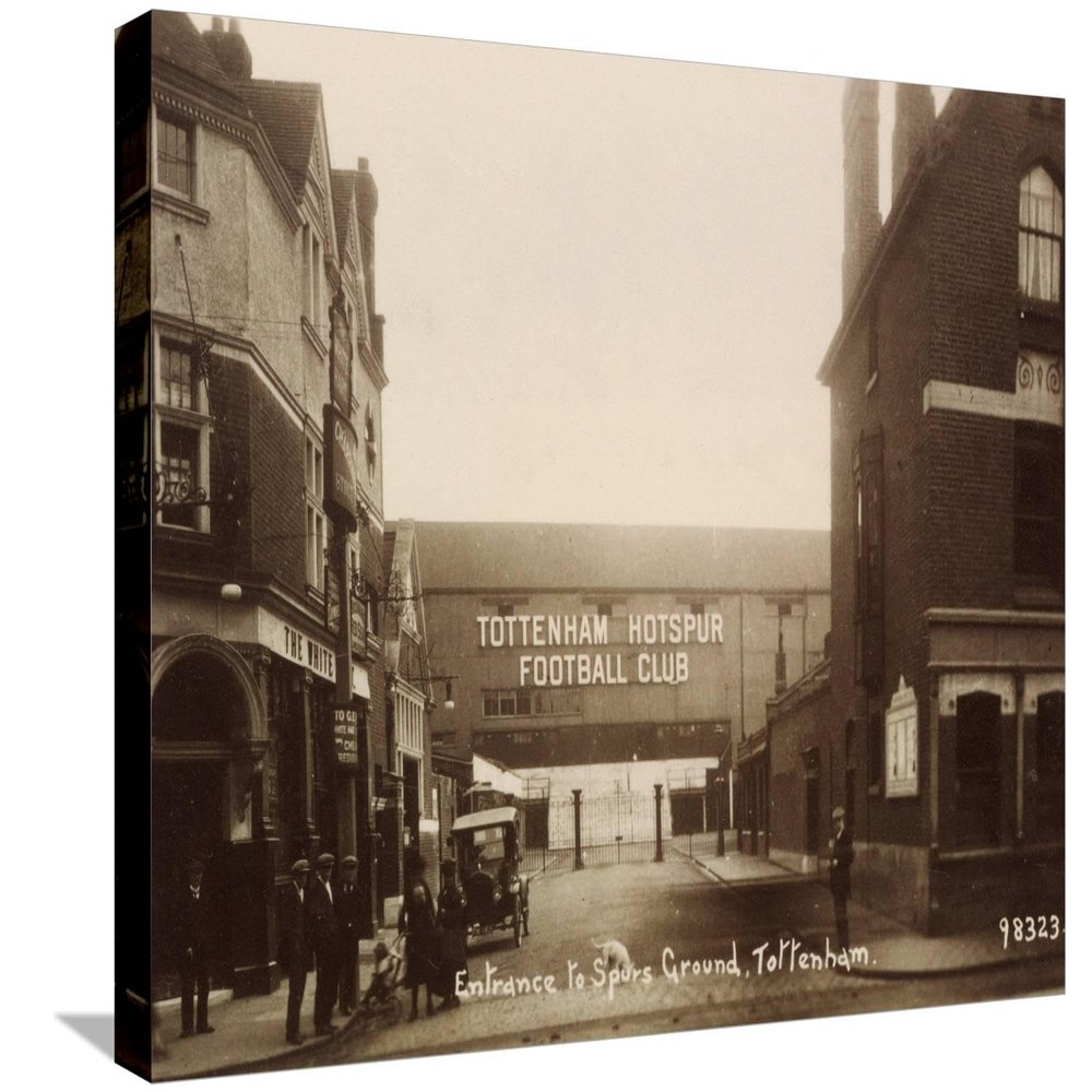ART.COM Canvas Wall Art Prints Entrance to Tottenham Hotspur Football Ground, C. 1906, Sports Decor, 24" x 16"