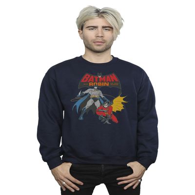 Absolute Cult DC Comics Men's Batman And Robin Sweatshirt, Navy Blue, Medium