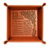 13 Years Anniversary Engraved Leather Tray, Traditional Lace Anniversary, 13 Years Together as Husband and Wife, Boyfriend and Girfriend. Couples Gifts. view 1