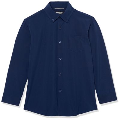 a.x.n.y Slim Fit Solid Super Stretch Solid Button Down Shirt Navy
