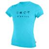 O'Neill Girls Hybrid Short Sleeve Sun Shirt, UPF 50+ Sun Protection, Rash Prevention for Surfing and All Water Activities, Turquoise, 4 view 1