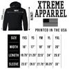 Xtreme Apparrel New York Soccer Skyline Kid's Fan Hoodie Sweatshirt (Red Hoodie, YL) view 2