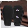 Outanaya Coffin Jewelry Container Box Coffin Shaped Ring Box Velvet Ring Wrap for Jewelry Abs Storage Black Packaging Display view 3