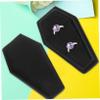 Outanaya Coffin Jewelry Container Box Coffin Shaped Ring Box Velvet Ring Wrap for Jewelry Abs Storage Black Packaging Display view 4