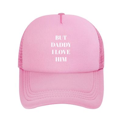 Wikjxiz But Daddy I Love Him Hat Mesh Baseball Cap Sports Running Pink Trucker Hat for Men Women Adjustable