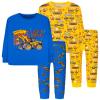 DAUGHTER QUEEN Boys Pajamas Toddler Excavator PJs Kids Sleepwear 100% Organic Cotton Pj Sets Children 4 Piece Long Sleeve Jammies Tractor Clothes Size 2T Age 2 Years Old view 1