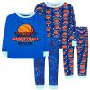 DAUGHTER QUEEN Boys Long Sleeve Pajamas Toddler Kids Pjs 5T Soft Cotton Pj Children Sleepwear Jammies Basketball Clothes Size 5 Year Old Small Loungewear Set Nightwear view 1