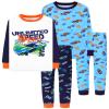 DAUGHTER QUEEN Boys Pajamas Size 8 Kids PJs 100% Organic Cotton Long Sleeve Pj Sets Children Cars Sleepwear Winter Jammies Sleep Clothes 8T 7-8 Years Old Medium view 1