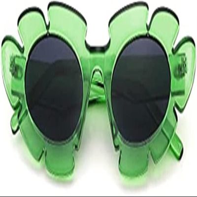 AYGJKIE Vintage Flat Sunglasses - for Women Men Big Frame UV400 Protection Trendy Square Eyewear Outdoor (Color : Green, Size : 153X141X35mm)