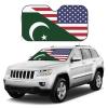 America Pakistan Friendship Flag Foldable Car Windshield Sunshade Blocks Heat and Sun Glare Uv Rays view 3