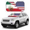 America Mexico Friendship Flag Foldable Car Windshield Sunshade Blocks Heat and Sun Glare Uv Rays view 3