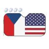 America Czech Friendship Flag Foldable Car Windshield Sunshade Blocks Heat and Sun Glare Uv Rays view 1