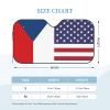 America Czech Friendship Flag Foldable Car Windshield Sunshade Blocks Heat and Sun Glare Uv Rays view 2