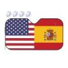 America Spain Friendship Flag Foldable Car Windshield Sunshade Blocks Heat and Sun Glare Uv Rays view 1