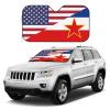 America Yugoslavia Friendship Flag Foldable Car Windshield Sunshade Blocks Heat and Sun Glare Uv Rays view 3