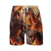 Dragon Mens Swim Trunks - Dragon Hawaiian Mens Shorts - Summer Drawstring Beachwear Shorts Series 22 Size M view 1