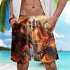 Dragon Mens Swim Trunks - Dragon Hawaiian Mens Shorts - Summer Drawstring Beachwear Shorts Series 22 Size M view 2
