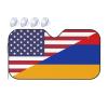 America Armenia Friendship Flag Foldable Car Windshield Sunshade Blocks Heat and Sun Glare Uv Rays view 1
