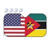 America Mozambique Friendship Flag Foldable Car Windshield Sunshade Blocks Heat and Sun Glare Uv Rays view 1