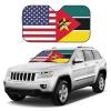 America Mozambique Friendship Flag Foldable Car Windshield Sunshade Blocks Heat and Sun Glare Uv Rays view 3